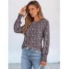 imageANRABESS Long Sleeve Shirts for Women 2025 Fall Dressy Casual Tops Pleated Crewneck Loose Basic Blouses FashionFloral Black