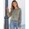 imageANRABESS Long Sleeve Shirts for Women 2025 Fall Dressy Casual Tops Pleated Crewneck Loose Basic Blouses FashionFloral Print
