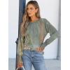 imageANRABESS Long Sleeve Shirts for Women 2025 Fall Dressy Casual Tops Pleated Crewneck Loose Basic Blouses FashionFloral Print