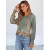 imageANRABESS Long Sleeve Shirts for Women 2025 Fall Dressy Casual Tops Pleated Crewneck Loose Basic Blouses FashionFloral Print