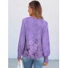 imageANRABESS Long Sleeve Shirts for Women 2025 Fall Dressy Casual Tops Pleated Crewneck Loose Basic Blouses FashionFloral Purple