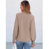 imageANRABESS Long Sleeve Shirts for Women 2025 Fall Dressy Casual Tops Pleated Crewneck Loose Basic Blouses FashionKhaki