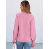 imageANRABESS Long Sleeve Shirts for Women 2025 Fall Dressy Casual Tops Pleated Crewneck Loose Basic Blouses FashionPink