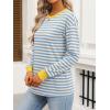 imageANRABESS Long Sleeve Shirts for Women Striped Crewneck Loose Fit Tunic Tops 2025 Fall Color Block TShirtLight Blue Stripes Combo