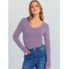 imageANRABESS Long Sleeve Shirts for Women V Neck Ribbed Knit Fitted Fall Basic Tshirts Going Out Tops 2025 Casual Trendy ClothesPurple