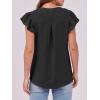 imageANRABESS Women Dressy Casual Blouse Ruffle Sleeve V Neck Textured Shirts 2025 Summer Business Work TopsBlack