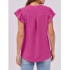 imageANRABESS Women Dressy Casual Blouse Ruffle Sleeve V Neck Textured Shirts 2025 Summer Business Work TopsHot Pink