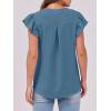 imageANRABESS Women Dressy Casual Blouse Ruffle Sleeve V Neck Textured Shirts 2025 Summer Business Work TopsLake