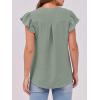 imageANRABESS Women Dressy Casual Blouse Ruffle Sleeve V Neck Textured Shirts 2025 Summer Business Work TopsLight Green