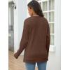 imageANRABESS Women Long Sleeve Shirts Business Casual Tunic Tops Fall Lightweight Sweaters Dressy Blouses 2025 Fashion OutfitsBrown