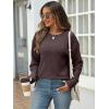 imageANRABESS Women Long Sleeve Shirts Business Casual Tunic Tops Fall Lightweight Sweaters Dressy Blouses 2025 Fashion OutfitsChocolate Brown