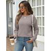 imageANRABESS Women Long Sleeve Shirts Business Casual Tunic Tops Fall Lightweight Sweaters Dressy Blouses 2025 Fashion OutfitsCoffee
