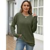 imageANRABESS Women Long Sleeve Shirts Business Casual Tunic Tops Fall Lightweight Sweaters Dressy Blouses 2025 Fashion OutfitsDeep Green