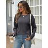 imageANRABESS Women Long Sleeve Shirts Business Casual Tunic Tops Fall Lightweight Sweaters Dressy Blouses 2025 Fashion OutfitsGrey Black