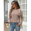imageANRABESS Women Long Sleeve Shirts Business Casual Tunic Tops Fall Lightweight Sweaters Dressy Blouses 2025 Fashion OutfitsKhaki