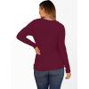 imageANRABESS Women Long Sleeve Tunic Top with Leggings Crewneck Ribbed Knit Buttons Shirts 2025 Fall Casual Lightweight SweatersBurgundy