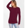 imageANRABESS Women Long Sleeve Tunic Top with Leggings Crewneck Ribbed Knit Buttons Shirts 2025 Fall Casual Lightweight SweatersBurgundy