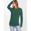 imageANRABESS Women Long Sleeve Tunic Top with Leggings Crewneck Ribbed Knit Buttons Shirts 2025 Fall Casual Lightweight SweatersGreen
