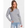 imageANRABESS Women Long Sleeve Tunic Top with Leggings Crewneck Ribbed Knit Buttons Shirts 2025 Fall Casual Lightweight SweatersGrey