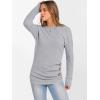imageANRABESS Women Long Sleeve Tunic Top with Leggings Crewneck Ribbed Knit Buttons Shirts 2025 Fall Casual Lightweight SweatersGrey