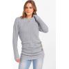 imageANRABESS Women Long Sleeve Tunic Top with Leggings Crewneck Ribbed Knit Buttons Shirts 2025 Fall Casual Lightweight SweatersGrey