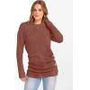 imageANRABESS Women Long Sleeve Tunic Top with Leggings Crewneck Ribbed Knit Buttons Shirts 2025 Fall Casual Lightweight SweatersRust Orange