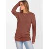 imageANRABESS Women Long Sleeve Tunic Top with Leggings Crewneck Ribbed Knit Buttons Shirts 2025 Fall Casual Lightweight SweatersRust Orange