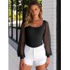 imageANRABESS Women Mesh Long Sleeve Shirts Dressy Casual Blouses Square Neck Ribbed Slim Tops Going Out Date Night Fall OutfitsBlack