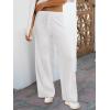 imageANRABESS Women Two Piece Outfits Sweater Sets Lounge Waffle Knit Pullover Matching Wide Leg Pants Tracksuit 2025 Fall FashionWhite