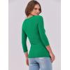 imageANRABESS Womens 34 Long Sleeve Tops Ribbed Knit Slim Fitted Shirts Basic Tee Fall Outfits 2025 Fashion Y2K ClothesGreen