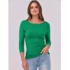 imageANRABESS Womens 34 Long Sleeve Tops Ribbed Knit Slim Fitted Shirts Basic Tee Fall Outfits 2025 Fashion Y2K ClothesGreen