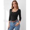imageANRABESS Womens 34 Sleeve Henley Shirts Ribbed Knit Slim Fit Casual Basic T Shirts 2025 Summer Fall Button Up Blouse OutfitsBlack