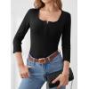 imageANRABESS Womens 34 Sleeve Henley Shirts Ribbed Knit Slim Fit Casual Basic T Shirts 2025 Summer Fall Button Up Blouse OutfitsBlack