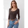 imageANRABESS Womens 34 Sleeve Henley Shirts Ribbed Knit Slim Fit Casual Basic T Shirts 2025 Summer Fall Button Up Blouse OutfitsCoffee