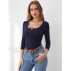 imageANRABESS Womens 34 Sleeve Henley Shirts Ribbed Knit Slim Fit Casual Basic T Shirts 2025 Summer Fall Button Up Blouse OutfitsNavy Blue