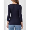 imageANRABESS Womens 34 Sleeve Henley Shirts Ribbed Knit Slim Fit Casual Basic T Shirts 2025 Summer Fall Button Up Blouse OutfitsNavy Blue