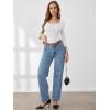 imageANRABESS Womens 34 Sleeve Henley Shirts Ribbed Knit Slim Fit Casual Basic T Shirts 2025 Summer Fall Button Up Blouse OutfitsWhite