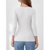 imageANRABESS Womens 34 Sleeve Henley Shirts Ribbed Knit Slim Fit Casual Basic T Shirts 2025 Summer Fall Button Up Blouse OutfitsWhite