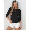 imageANRABESS Womens 34 Sleeve Tops Henley Shirts Casual Trendy Button T Shirts 2025 Summer Basic Tunic