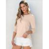 imageANRABESS Womens 34 Sleeve Tops Henley Shirts Casual Trendy Button T Shirts 2025 Summer Basic TunicApricot