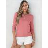 imageANRABESS Womens 34 Sleeve Tops Henley Shirts Casual Trendy Button T Shirts 2025 Summer Basic TunicCoral Pink