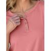 imageANRABESS Womens 34 Sleeve Tops Henley Shirts Casual Trendy Button T Shirts 2025 Summer Basic TunicCoral Pink