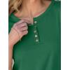 imageANRABESS Womens 34 Sleeve Tops Henley Shirts Casual Trendy Button T Shirts 2025 Summer Basic TunicGreen