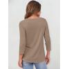 imageANRABESS Womens 34 Sleeve Tops Henley Shirts Casual Trendy Button T Shirts 2025 Summer Basic TunicKhaki