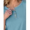 imageANRABESS Womens 34 Sleeve Tops Henley Shirts Casual Trendy Button T Shirts 2025 Summer Basic TunicLake Blue