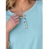 imageANRABESS Womens 34 Sleeve Tops Henley Shirts Casual Trendy Button T Shirts 2025 Summer Basic TunicLight Blue
