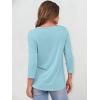 imageANRABESS Womens 34 Sleeve Tops Henley Shirts Casual Trendy Button T Shirts 2025 Summer Basic TunicLight Blue