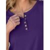 imageANRABESS Womens 34 Sleeve Tops Henley Shirts Casual Trendy Button T Shirts 2025 Summer Basic TunicPurple