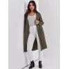 imageANRABESS Womens Cardigan Sweater 2025 Fall Outfits Knitted Lapel Long Coats CoatigansArmy Green