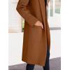 imageANRABESS Womens Cardigan Sweater 2025 Fall Outfits Knitted Lapel Long Coats CoatigansCaramel